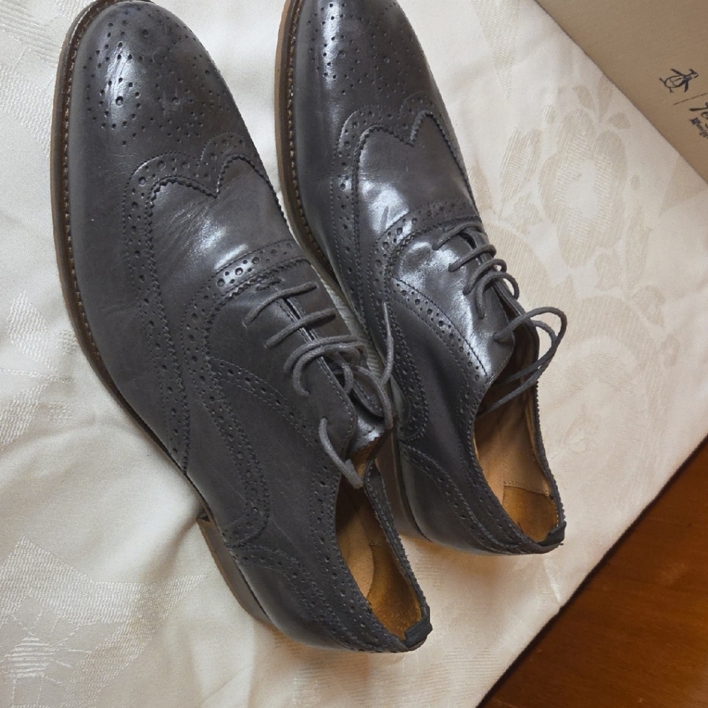 Paolo Sartori Italy Classic Gray Leather Men's Brogues 43